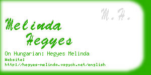 melinda hegyes business card
